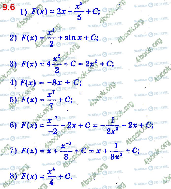 ГДЗ Алгебра 11 класс страница 9.6